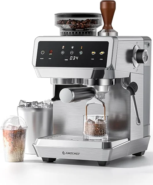 AMZCHEF 44-Setting Grinder Espresso Machine