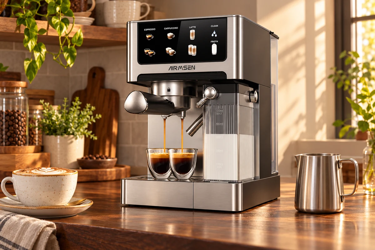 AIRMSEN Automatic Milk Espresso Machine