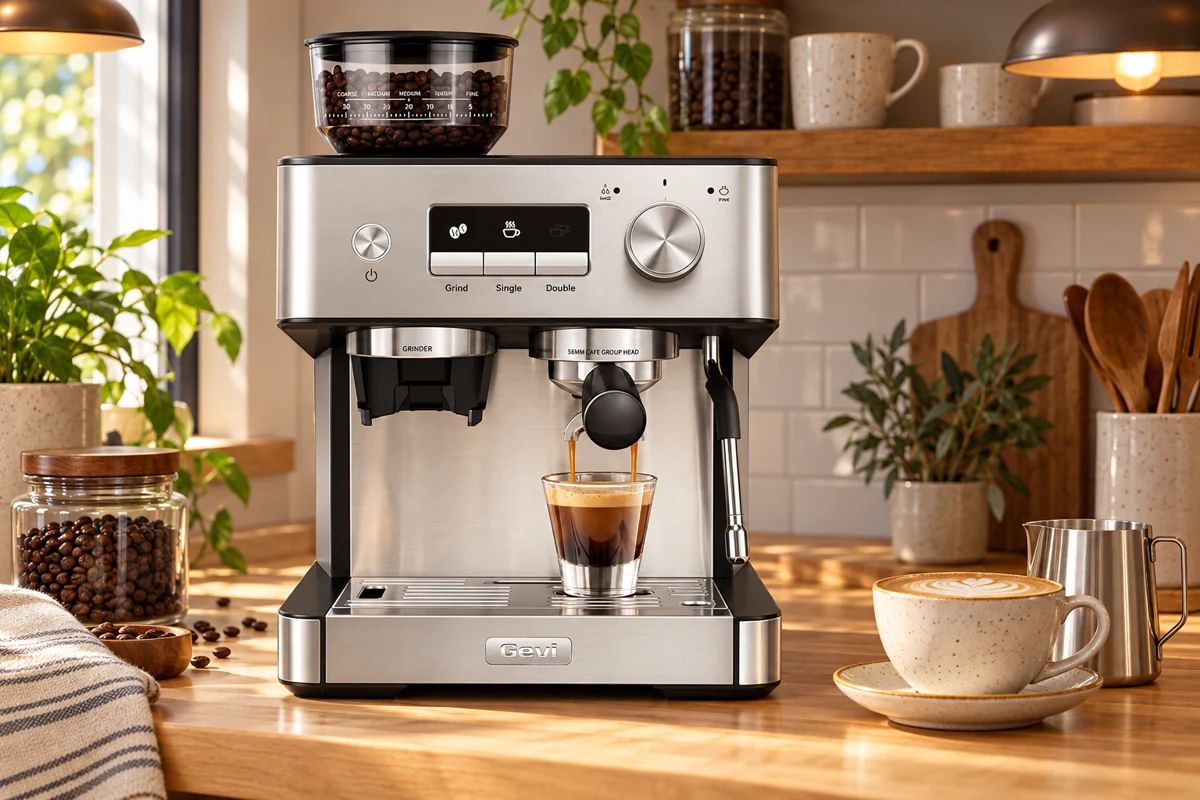 Gevi Espresso Machine with Grinder